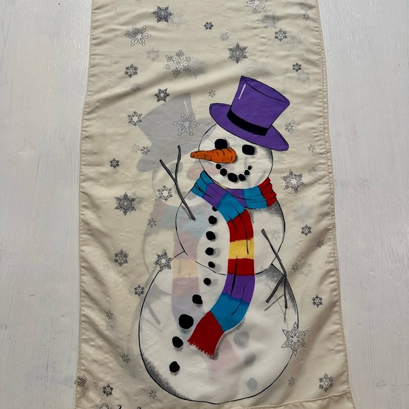 Vintage Singing Scarf Snowman Musical Holiday Novelty Christmas Made in Italy - Picture 7 of 9